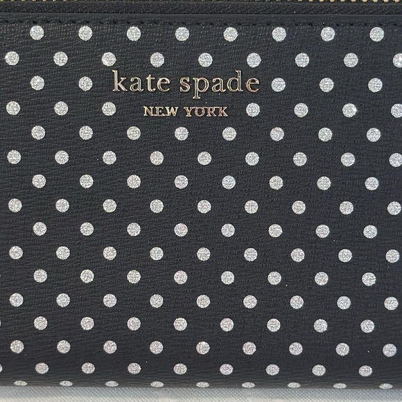 ♠️Kate spade New York spencer metallic dot slim continental wallet. - Picture 8 of 13